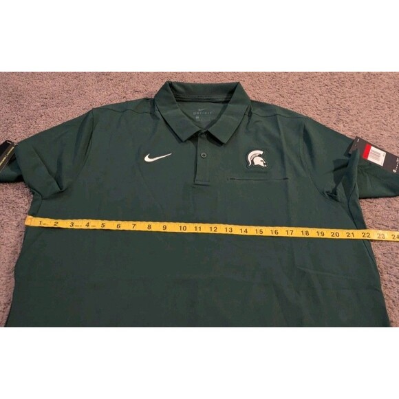 New with Tags! Nike Michigan State Spartans Green Polo Men's Large - Picture 6 of 7